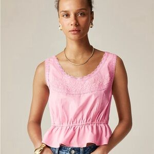 Jcrew Flutter-hem tank in cotton poplin